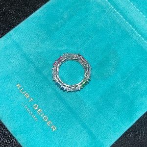 Kurt Geiger London Quilt CZ Band Ring